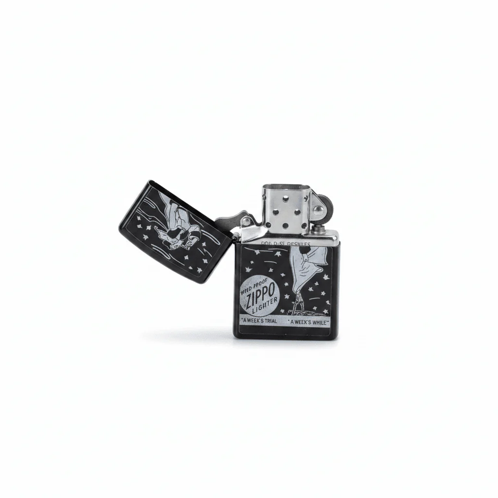 Zippo Black Flip Top Refillable Metal Lighter Classic Zippo Logo Design Windproof Durable 6×4 cm - Image 3