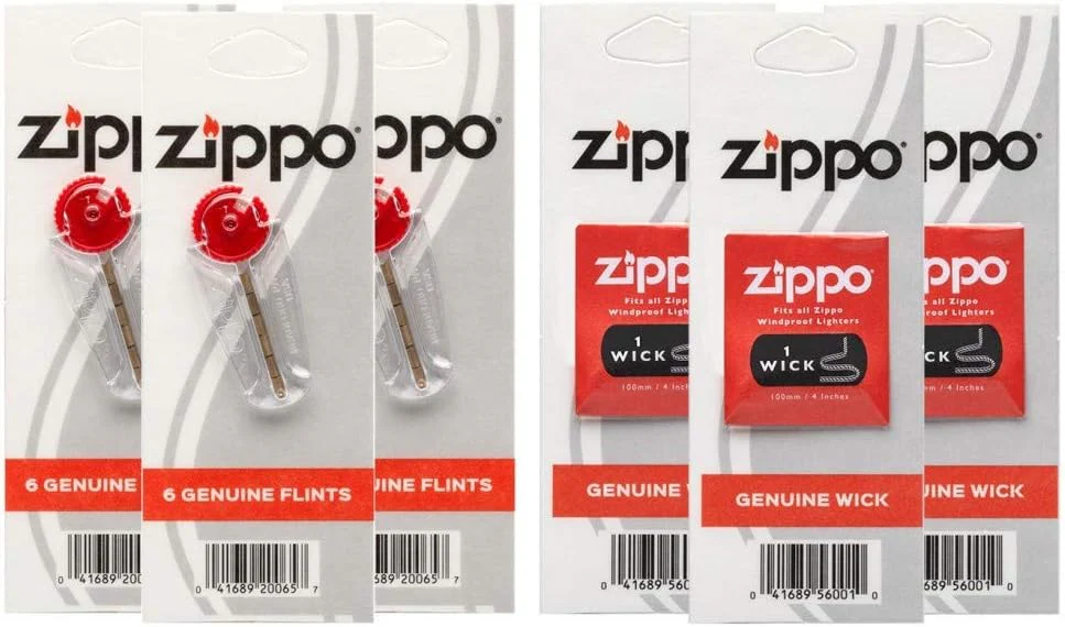 Zippo Fox Outdoor Lighter 3 Flint 3 Wick-Pack of 6