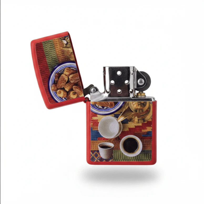 Zippo Red Flip Top Refillable Metal Lighter Dubai Safari Design Windproof Classic Pocket Lighter 6×4 cm - Image 3