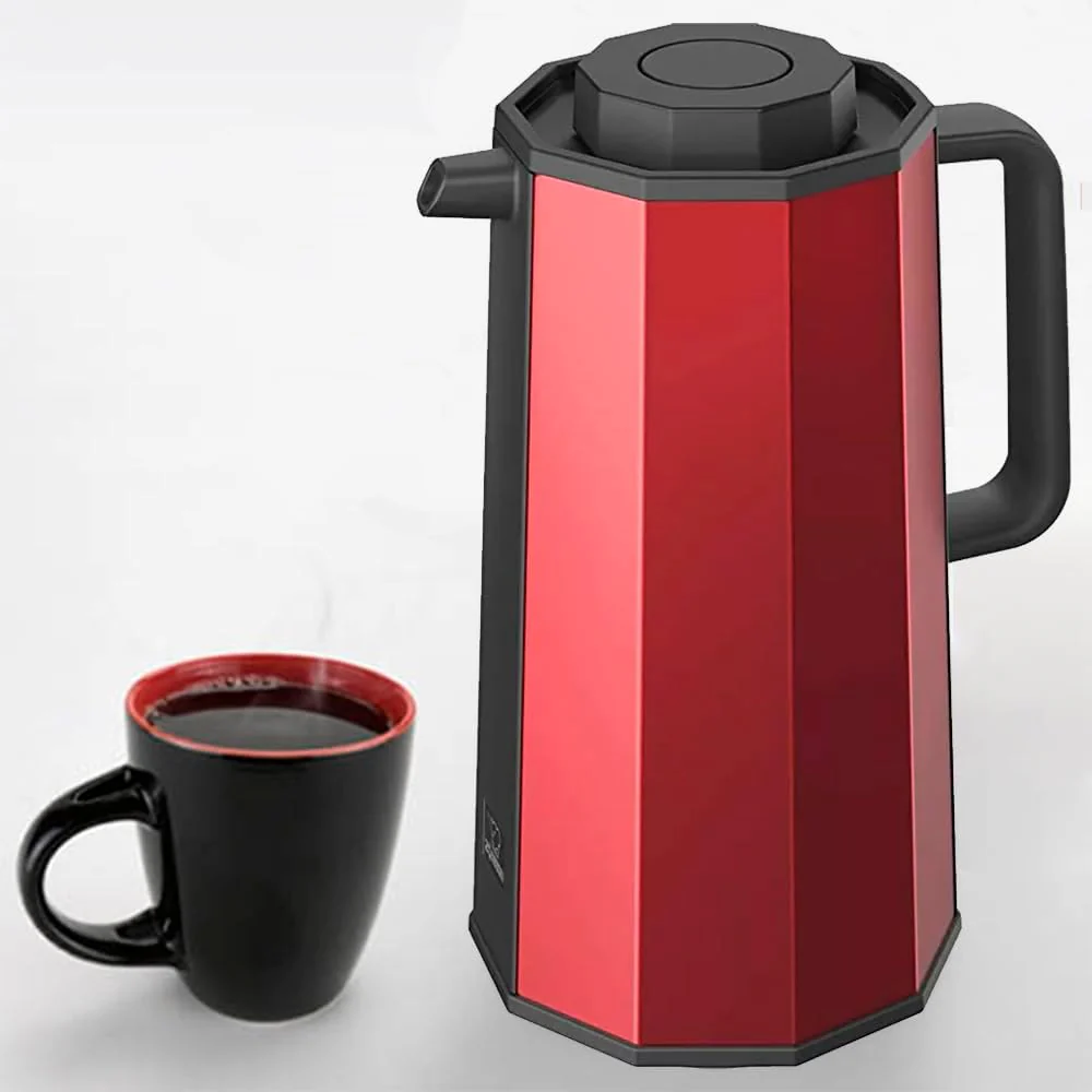 Zojirushi Ah-Eae10Ra Glass Vacuum Thermos Flask Carafe, 1.0 Liter, Red - Image 2