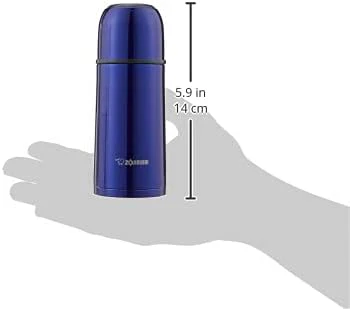 Zojirushi Stainless Steel Flask With Cup-Capacity 350ML-Blue - Image 4